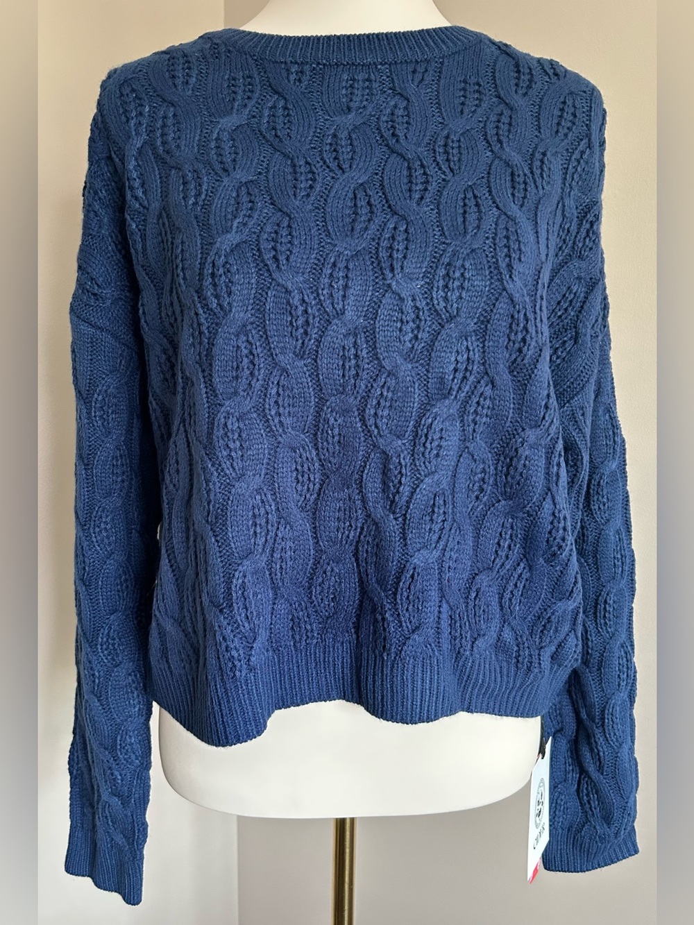 NWT - Cider Navy Cable Knit Pullover Sweater